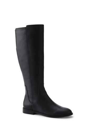 womens wide leather boots