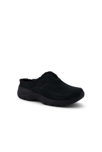 womens leather slip on clogs