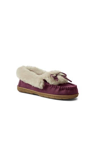 lands end suede moc slippers