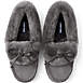 Women's Suede Leather Fuzzy Shearling Fur Moccasin Slippers, alternative image