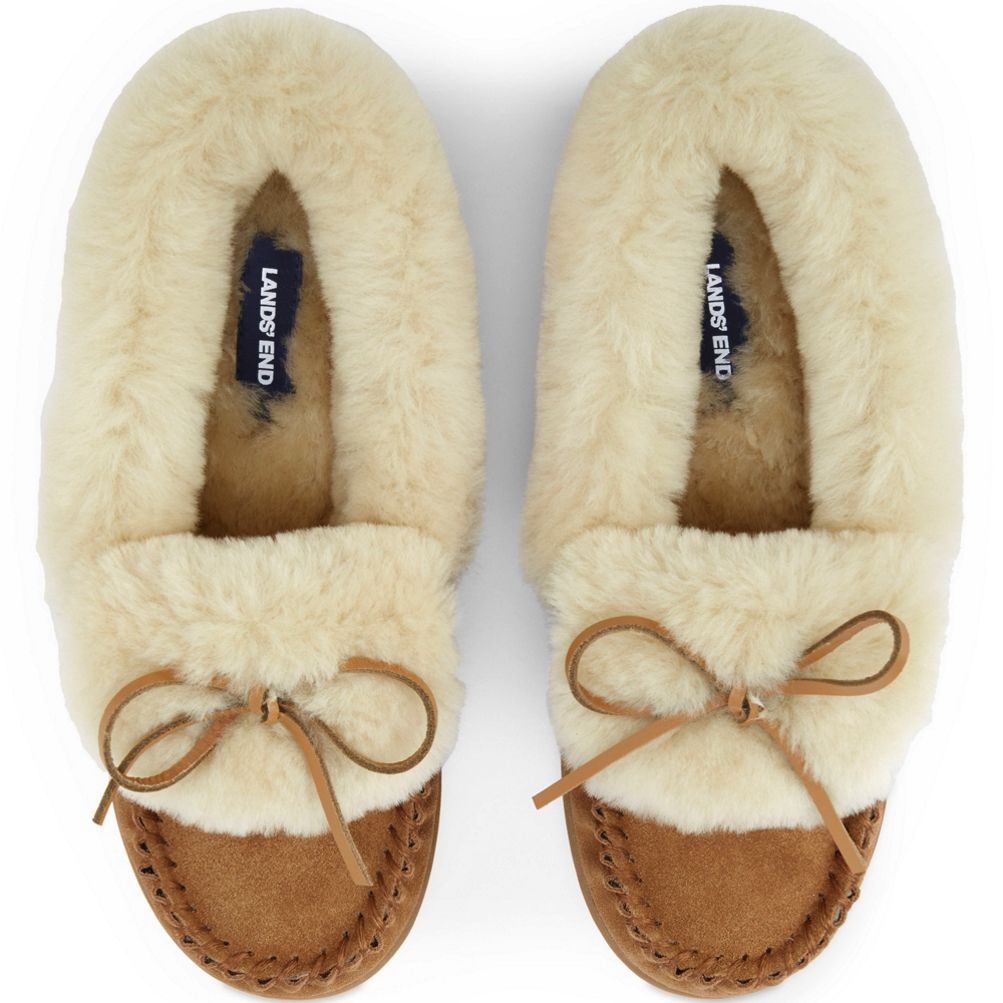 Lands end best sale moccasin slippers womens