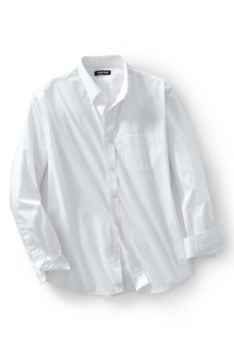 lands end mens white dress shirts