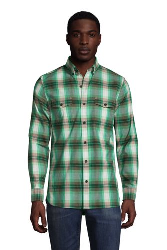 green flannel shirt mens