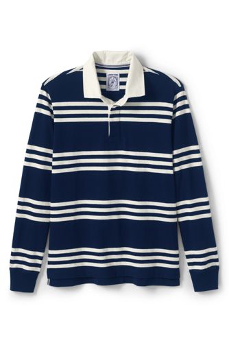 long sleeve striped rugby shirt