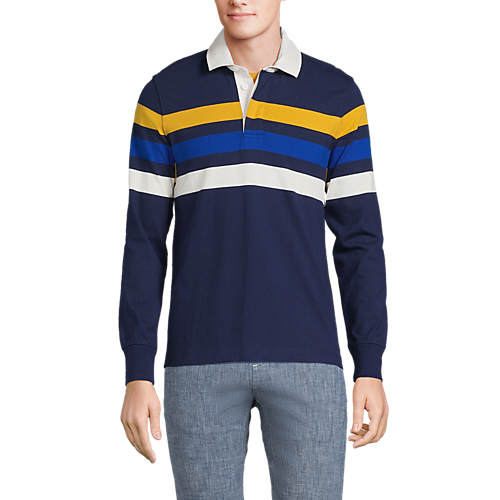 Mens Long Sleeve Rugby Polo Shirts