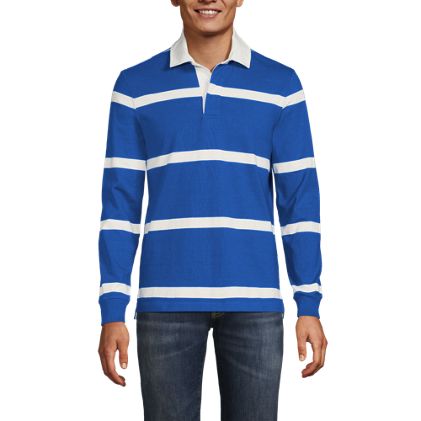 Men's Long Sleeve Stripe Rugby Shirt - image 4