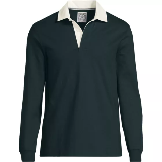Men's Long Sleeve Stripe Rugby Shirt - primary