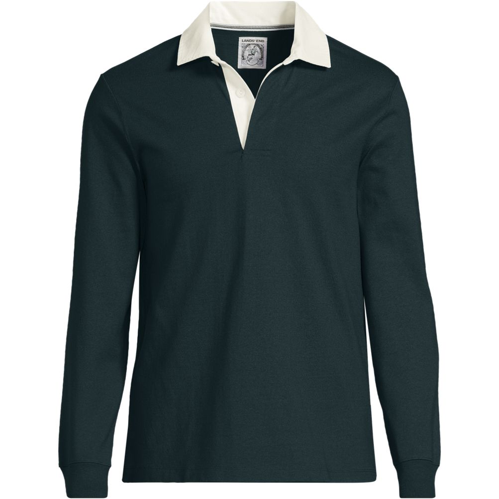 Men's Long Sleeve Stripe Rugby Shirt | Lands' End