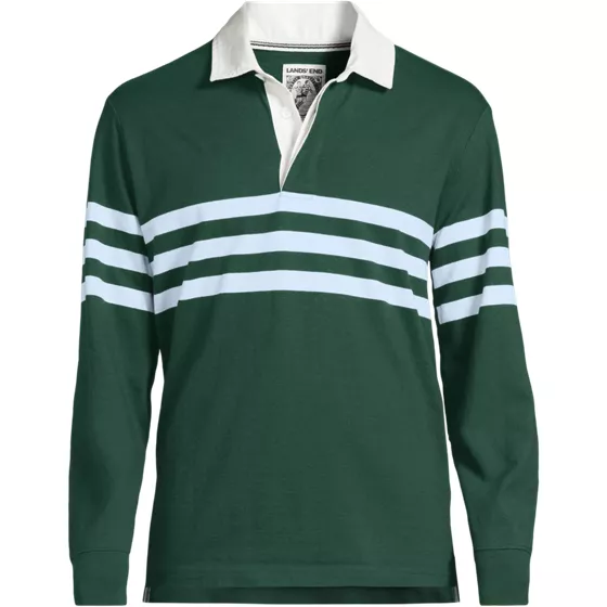 Men's Long Sleeve Stripe Rugby Shirt - primary