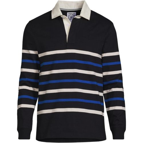 Men's Long Sleeve Stripe Rugby Shirt | Lands' End