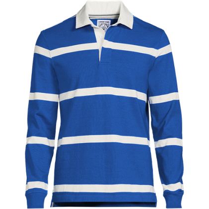 Men's Long Sleeve Stripe Rugby Shirt - image 3