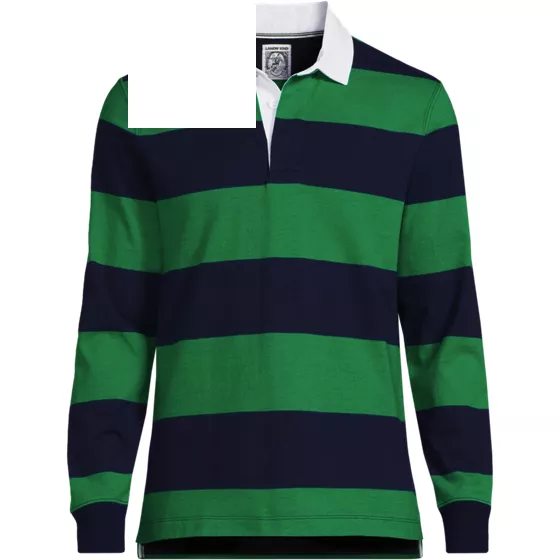 Men's Tall Long Sleeve Stripe Rugby Shirt - primary