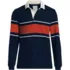 Men's Tall Long Sleeve Stripe Rugby Shirt, Front