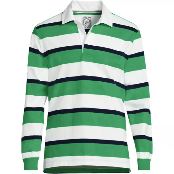 Men's Tall Long Sleeve Stripe Rugby Shirt - primary