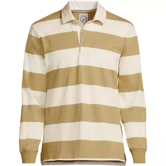 Men's Long Sleeve Stripe Rugby Shirt - primary