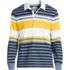 Men's Long Sleeve Stripe Rugby Shirt, Front