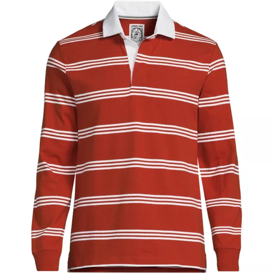 Men's Long Sleeve Stripe Rugby Shirt - primary