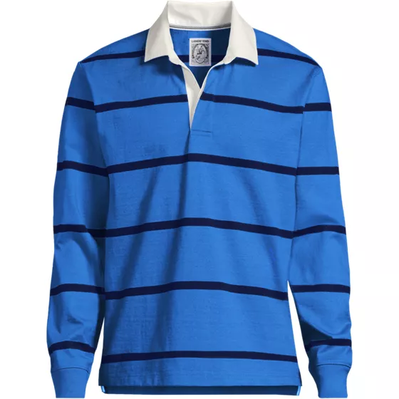 Men's Tall Long Sleeve Stripe Rugby Shirt - primary