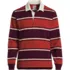Men's Big and Tall Long Sleeve Stripe Rugby Shirt, Front