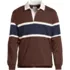Men's Big and Tall Long Sleeve Stripe Rugby Shirt, Front