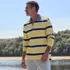 Men's Long Sleeve Stripe Rugby Shirt, alternative image
