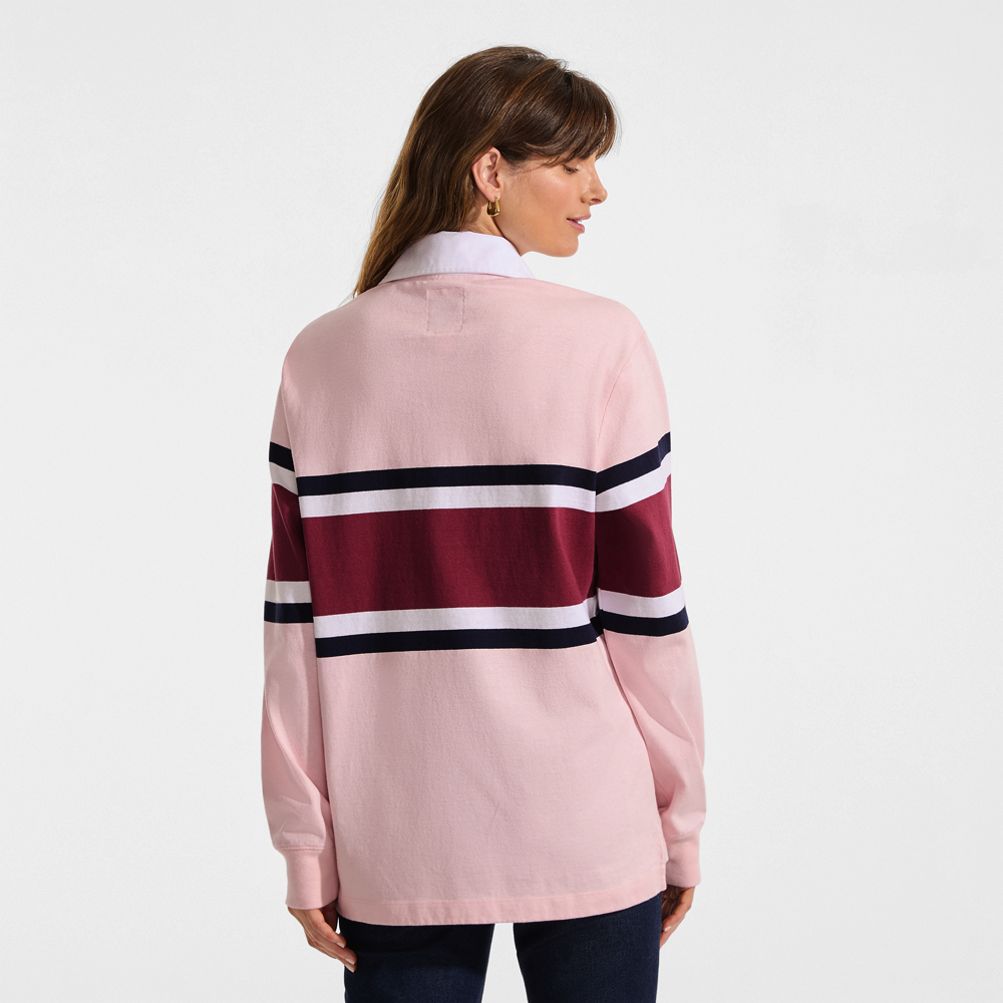 Men's Long Sleeve Stripe Rugby Shirt | Lands' End