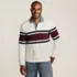 Men's Long Sleeve Stripe Rugby Shirt, Front