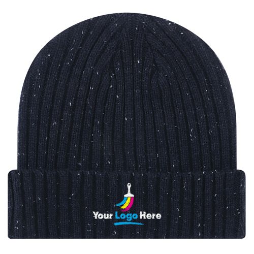 Speckled Custom Logo Knit Beanie Winter Hat