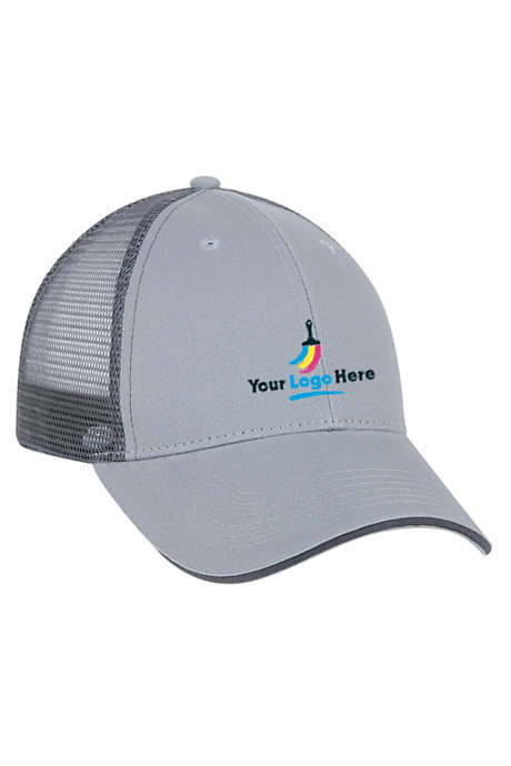 Comfort Chino Embroidered Gray Mesh Trucker Hat