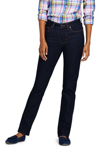 lands end mid rise straight jean