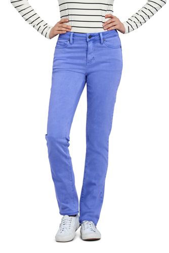 lands end mid rise straight jeans