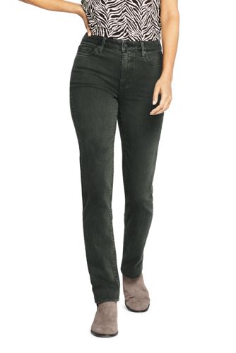 lands end mid rise straight jeans