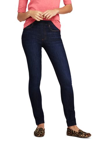 high rise pull on skinny jeans