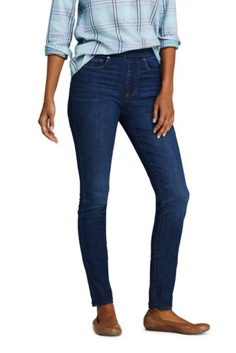 cascade blue jeans elastic waist