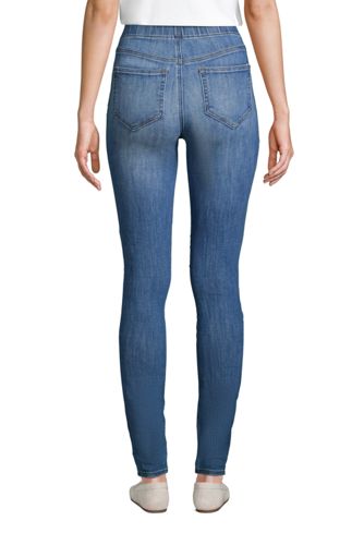 womens elastic waist jeans with pockets