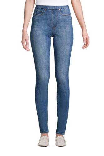 elastic blue jeans