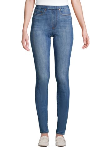 petite pull on skinny jeans