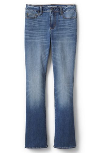 lands end mid rise straight jeans