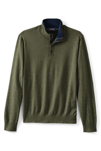 20％OFF＜ランズエンド＞メンズ・ヤク・ブレンド・ハニカムニット・タートルネック／長袖/L/パープル