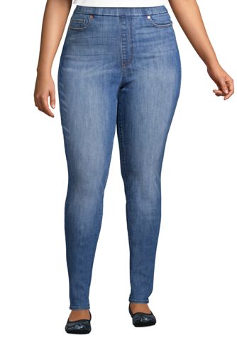 plus size elastic waist skinny jeans