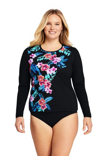 lands end plus size rash guard