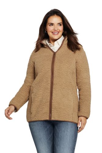 womens plus size sherpa jacket