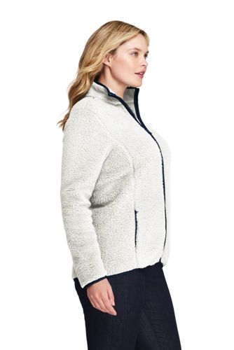 plus size women's sherpa jacket