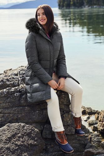 plus size winter coats with fur hood