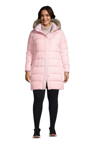 pink plus size winter coats