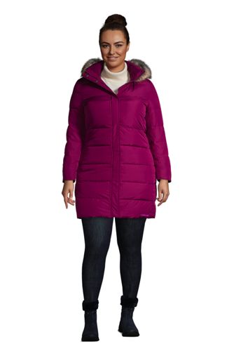 Women Coats Plus Size Winter Warm Long Coat Fur Collar Hooded Down Jacket Winter Parka Outwear Overcoat Tops 