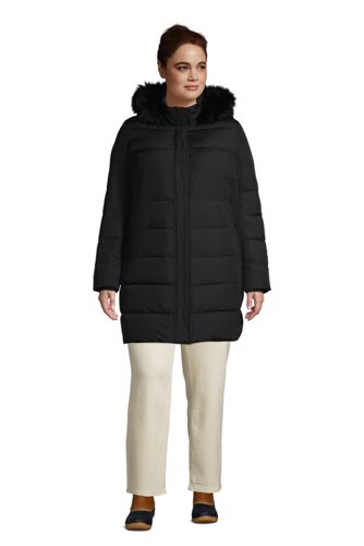 women's plus size coat with fur hood