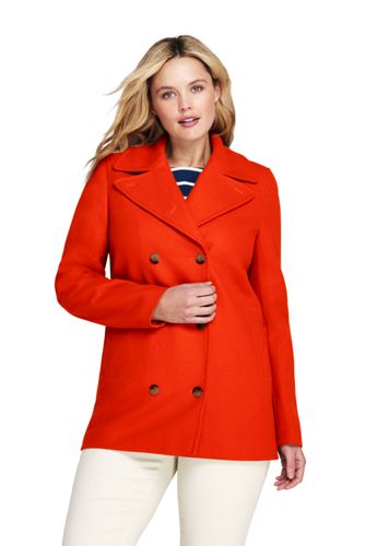 plus size wool pea coat