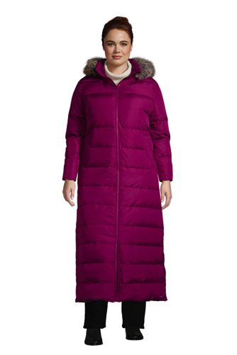 Winter Maxi Long Down Coat With Hood, Lands End Womens Long Down Winter Coat