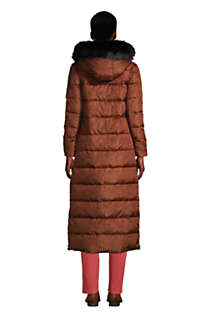 Women's Winter Maxi Long Down Coat with Hood, Back